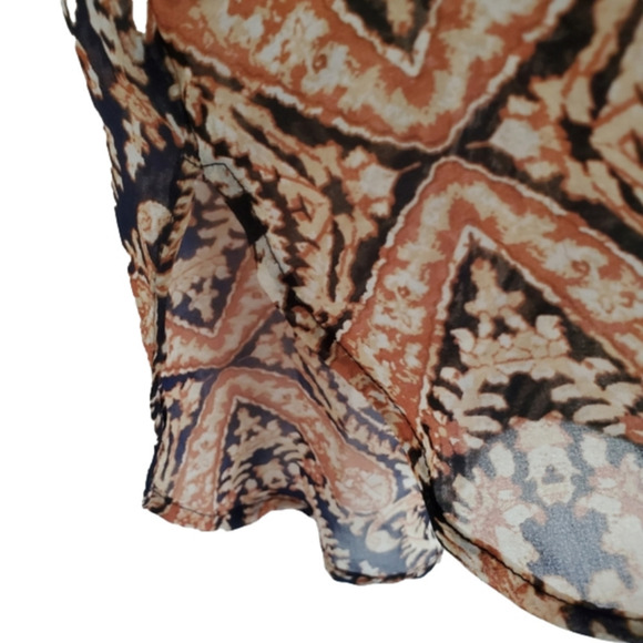 2/$35 Sale Semi Sheer Flowy Blouse  3/4 sleeves  Sz L - Picture 6 of 11